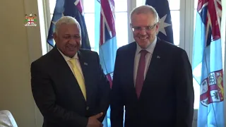 Fijian Prime Minister holds a bilateral meeting with the Prime Minister of Australia