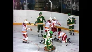 1981 playoffs North Stars @ Calgary Flames, Game 5 highlights