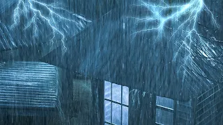 ⚡ Heavy Thunderstorm Sounds to Sleep Instantly | Heavy Rain on Metal Roof & Very Powerful Thunder