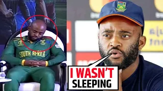 Watch Temba Bavuma Angry Recation After his Sleeping Video Viral On Social Media