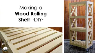 Making a Wood Rolling Shelf DIY | Стеллаж на колесах своими руками