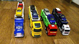 Video about Toy Cars Transported by Trucks and Haulers