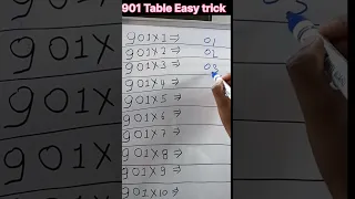 Table of 901 Easy trick 😱🔥 || math trick || #viral #math #table #puzzle #ranjeetsinghgk 🥇🤩 #viralvi