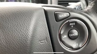 HONDA - Cruise Control Demonstration - Step by Step guide including speed limiter function