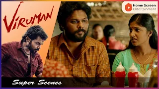 Viruman Movie Scenes | Rajkumar shocked to meet Karthi | Karthi | Aditi Shankar | Soori | Rajkiran