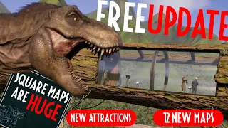 FREE UPDATE 6 SHOWCASE: Square Maps, New Attractions & MORE | Jurassic World Evolution 2 Free Update