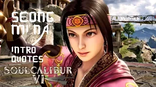 SOULCALIBUR VI - ALL SEONG MI-NA INTRO & QUOTES WITH MOST CHARACTERS