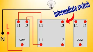 intermediate switch connection | 2 way switch connection | Ali Technical Power