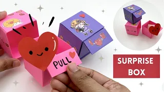 🔅DIY - POP OUT Surprise Box ❤️😯 | Surprise Gift Box Idea | POP UP Box | Pull Out Gift Box #craft