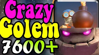 #1 Golem The craziest version🏆 7600 👈Best Golem Deck in Clash Royale