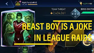 7 STAR BEAST BOY IN LEAGUE RAIDS | ANNIHILATES DR FATE | Injustice2 Mobile