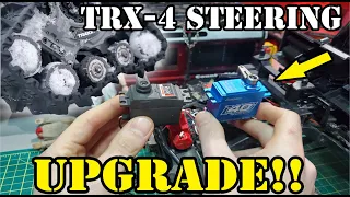 TRX-4 Steering Servo UPGRADE for TRAXX - Comparison - Stock VS New - Power HD 40KG - TRAXXAS- HOW TO