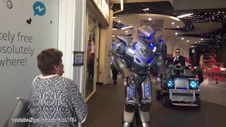 Titan the real life size robot | picks a fight with a lady