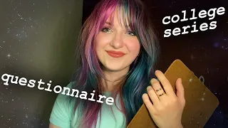 ASMR | Choosing Your College Roommate Questionnaire Roleplay — Roommate Interview Questions