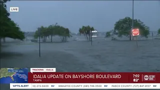 Hurricane Idalia floods Tampa's iconic Bayshore Boulevard