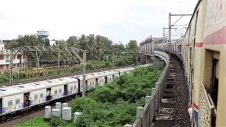 Harbour Line goes over Western Line - Rail Over Rail Bridge between Bandra and Khar Road Stations