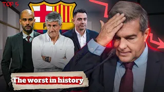 Top 3 | Worst 3 Managers in FC Barcelona's History #football #messi #barcelona