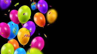 Free Balloons Video Footage # 2 | Free Black screen video effect