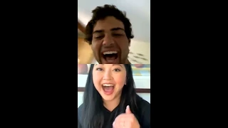 Noah Centineo and Lana Condor hang out on instagram live.