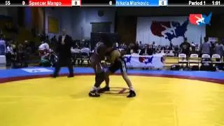 55 KG Spenser Mango (USA) vs Nikola Markovic (SER)