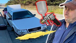 Audi  v8 Красим бампера Как у нас с работой в карантин ?