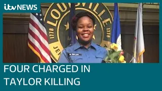 US charges four Kentucky police officers in Breonna Taylor killing | ITV News