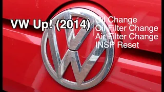 VW Up! 2014 , Oil, Oil Filter and Air Filter Change. Reset INSP Warning