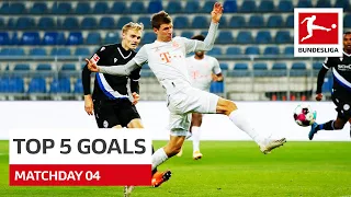 Top 5 Goals • Müller, Poulsen & More | Matchday 4 - 2020/21