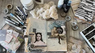 A few (more) minutes of fun - collaging a journal page