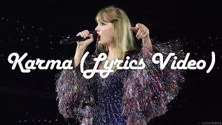 Taylor Swift - Karma (clean) (Lyrics Video) (4K)