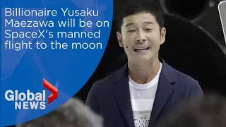 Japanese billionaire will be SpaceX's first private passenger to moon