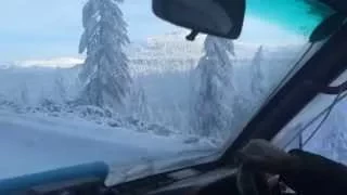 Olchan Mountain Pass on Kolyma Road in Siberia, Russia