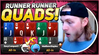 QUADS AT THE FINAL TABLE!!! MattStaples Stream Highlights