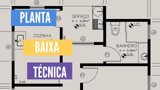 Como fazer uma planta baixa técnica, passo a passo - Curso de desenho técnico