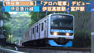 【伊豆急3000系】アロハ電車デビュー