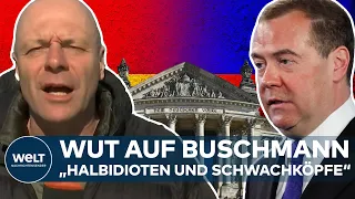 PUTINS KRIEG: Medwedew dreht wieder frei - Drohung mit Raketen auf Bundestag und Kanzleramt
