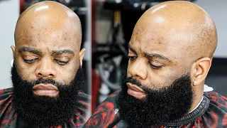 FIXED MY CLIENTS BEARD So He Could Propose😳🔥/ Faded Beard/ Color Enhancement/ Haircut tutorial