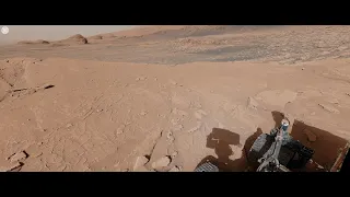 Curiosity Mars Rover's View Atop 'Mont Mercou' (360 View)