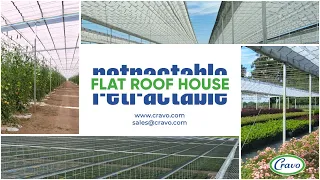 Automatically protect your crops from heat, frost, hail, wind or insects using the Flat Roof house.