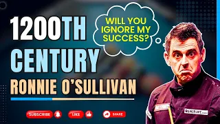 Ronnie O' Sullivan's Epic 1200th Century Break – You Won't Believe It | Snooker Central YT.