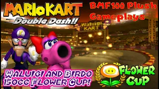 BMF100 Plush Gameplays: Waluigi and Birdo 150cc Flower Cup Mario Kart: Double Dash Gameplay!