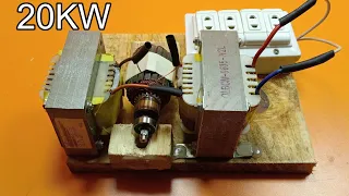 I Turn 2 Microwave Transformers into 220V 20000W Electric Generator at Home 🏡