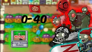 Unsodded Survival Endless 0-40 flags | Plants vs Zombies Expansion