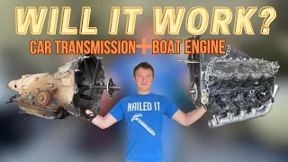 Will this 2 stroke V8 BOAT engine bolt to a Chevy trans?