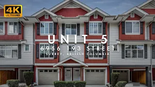 Unit 5 - 6956 193 Street | Surrey Real Estate Video Tour | Surrey Townhouse ForSale| Realty Studios