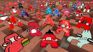 ALL VERSION OF LETTER A ALPHABET LORE FAMILY in MAZE[Garry's Mod]