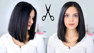 LONG BOB HAIRCUT! How to Cut Your Own Hair at Home 💇🏻‍♀️