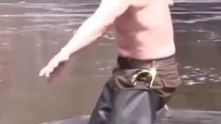 Putin fishing with aesthetic video