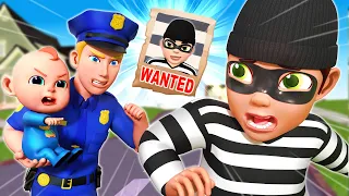 Baby Police Catch Thief 👮 | Rescue Little Baby 👶🏻🍼| More Nursery Rhymes & Kids Songs