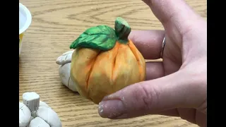 Air-Dry Clay Pinch Pot Pumpkin